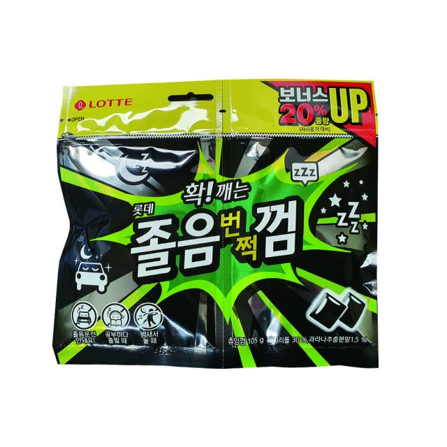 롯데 확깨는 졸음번쩍껌 105g, 2개