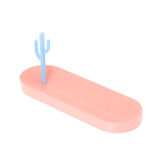 물심 생활 쥬얼리거치대 독창적 진열 장식품 귀걸이 액세서리 전시함 트레이 키 수납장테이블 면, 따뜻함 핑크 오렌지색