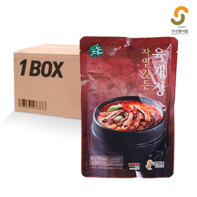 선봉식품 자연깃든 육개장 600g 25개입 박스 식품 > 냉장/냉동식품 냉장냉동 간편조리 국/찌개/탕 즉석국 1