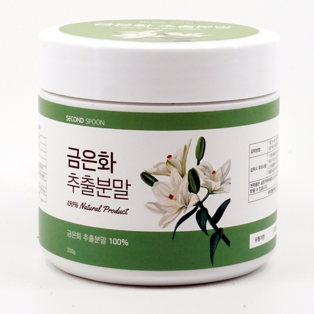 세컨스푼 첨가물없는 순수100% 금은화 추출물 분말 가루 효능 인동초, 250g 1통