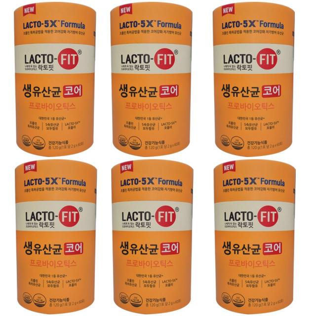 종근당건강 종근당 락토핏 코어 프롤린 유산균, 120g, 6개