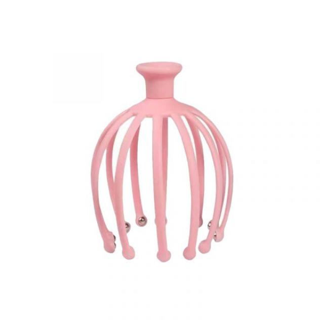 앞뒤가능 마사지건 두피가려울때 셀프마사지도구 시원한마사지 두피샴푸브러쉬 탈모에도움되는 두피각질제거하기 부모님마사지해주기 두피마사지기 문어발 공부하다사용하는 조용한 셀프로근육풀기, 단일사이즈, 멀티볼 핑크