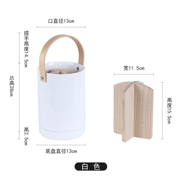 세라믹 젓가락 젓가락 바구니 배수 방지 곰팡이 창조적 인 북유럽 주방 가정용 분리 나이프 포크 숟가락 식기 보관 상자, 하얀