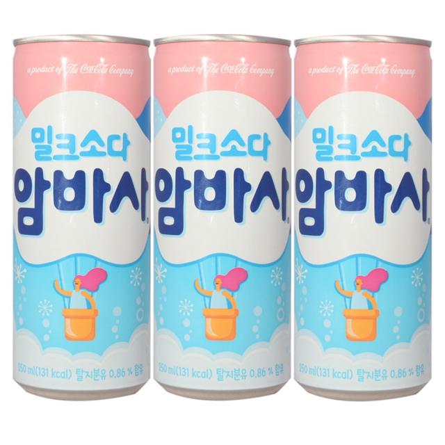 [코카콜라] 밀크소다 암바사 250ml, 30개