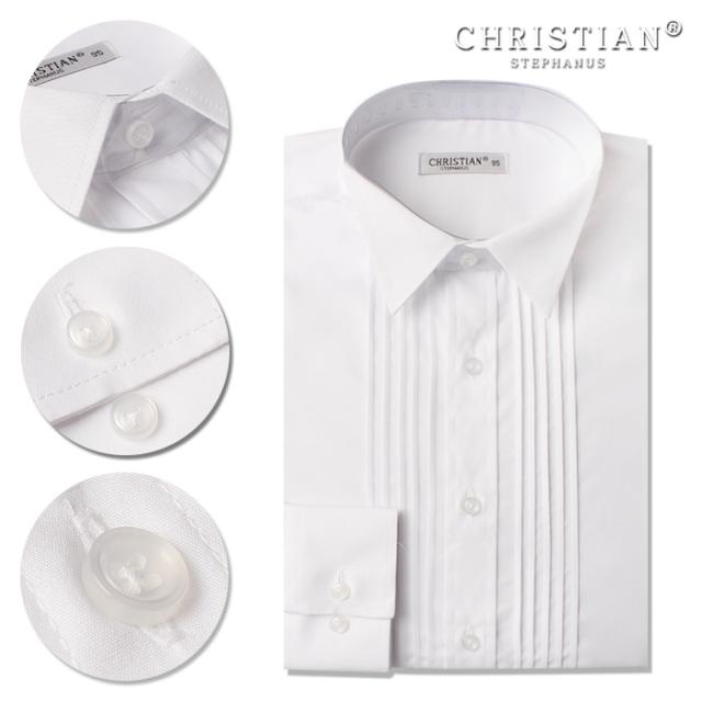 크리스챤 남자 폴리혼방 무지 긴소매 정장셔츠 CR20SS85 (white)