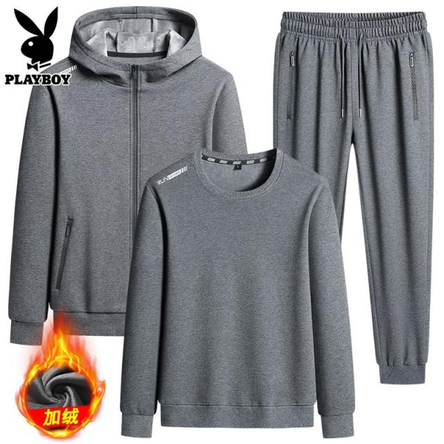 가을트레이닝복 플레이보이 캐주얼 룩 남성맨투맨 셋을 맞추다 건 한세트 봄가을 계절 트렌드 멋진 운동복 4974184744