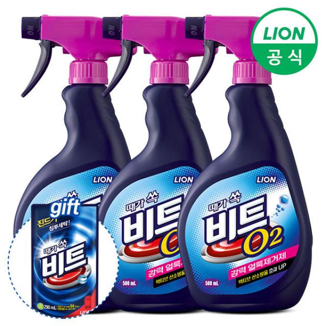  비트 O2 얼룩제거제 500ml 3개 /칼라 소매 찌든때 강력제거 상세 설명 참조 상세 설명 참조 제품선택:o2 얼룩제거제 500ml X 3개