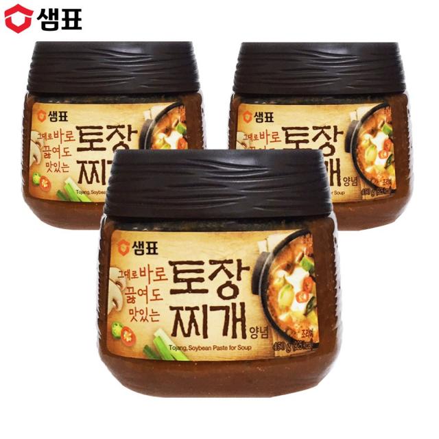 예이니식품 샘표 토장 찌개양념 3개(450gx3개) 숙성콩메주재래식, 3개, 450g