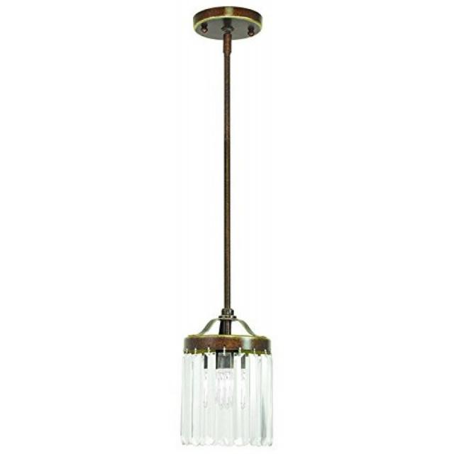 Livex Lighting 50530-64 캐주얼 과도기적 1-Light Palacial Bronze Mini 펜던트, 단일옵션