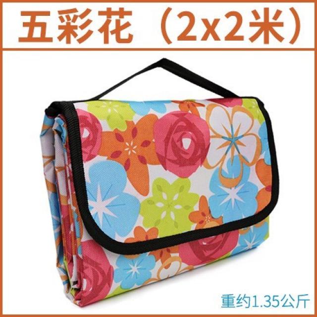 망홍 동형 텐트 좌중가후 소풍 천 옥스포드지 매트 방습 초경량 방수지 포 아웃, 5채색 꽃2x2m670