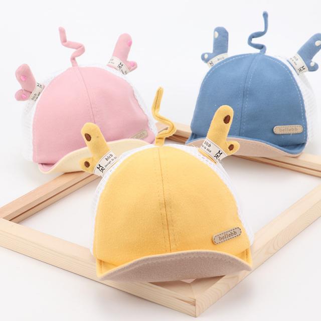 남자모자 볼캡 Baby hat summer thin section lovely Super Meng baby boy cap hat baseball cap mesh sunscreen for children-616397279369