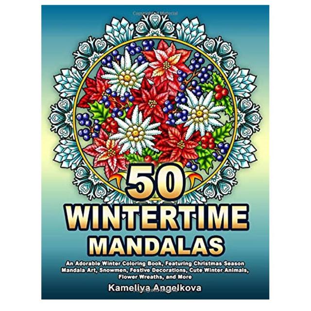 Kameliya Angelkova An Adorable Winter Coloring Book 윈터타임 겨울분위기 꽃 만다라 컬러링북 110p 1개