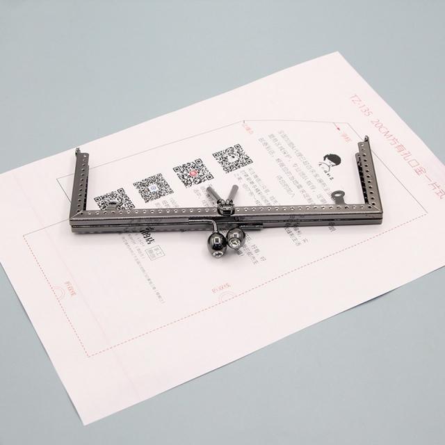 디아스토어 이민유학용 갑 20CM 유광 구멍있는 논박함 발목 골드 핸드메이드 DIY 철물부품, 총 블랙 （구멍있는 ）_도면