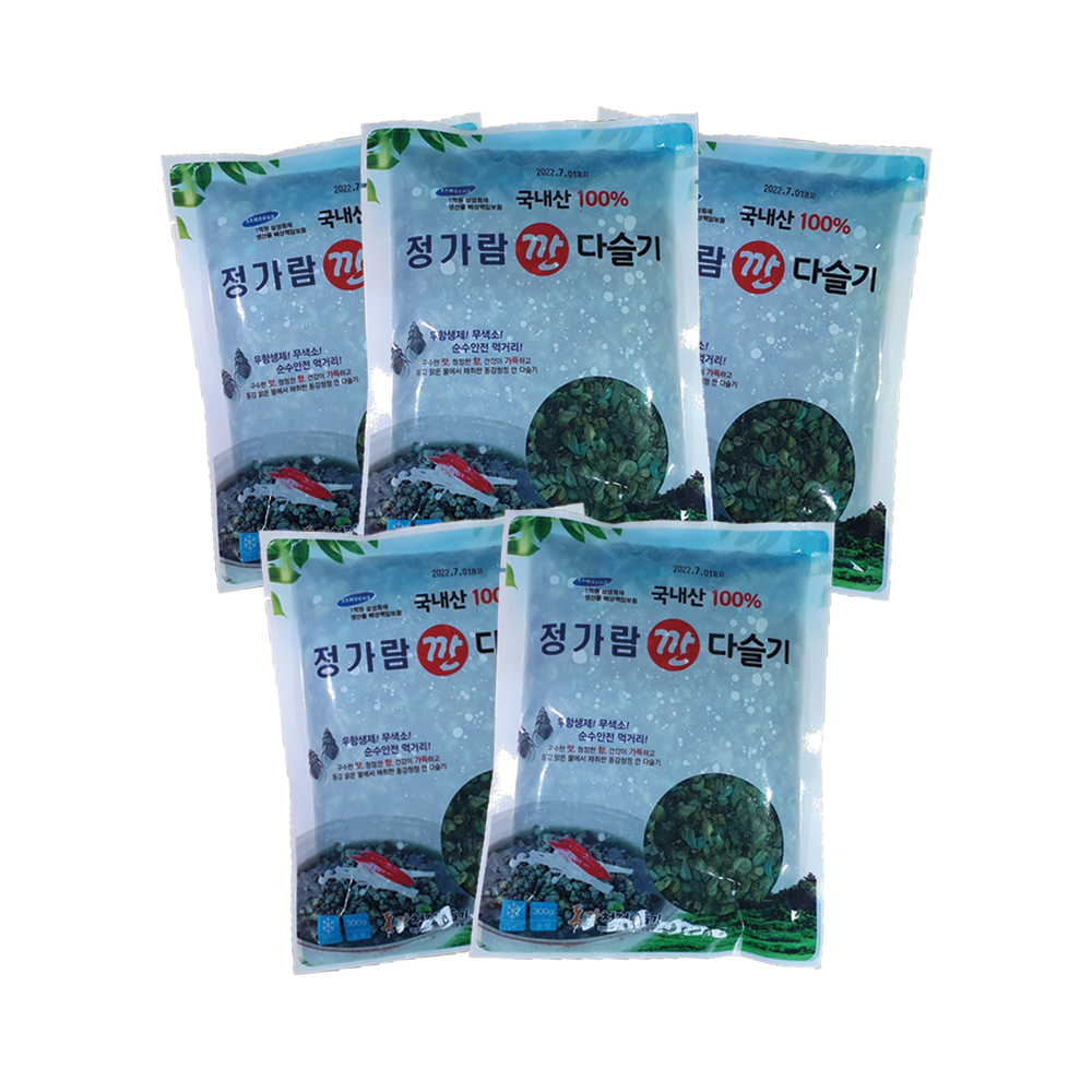 정가람다슬기 국내산100% 자연산 깐 다슬기 300g 5팩