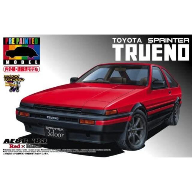 청도아오시마 문화 교재사 1/24 프리 페인트 모델 No.02 AE86 sprinter 트레이닝 노 전기형적/검정, 색 = 빨강/검정, 본문참고, 본문참고
