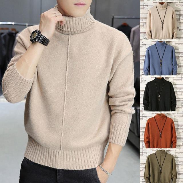 두껍게 하다 순색 터틀넥 스웨터 남자 니트긴팔 겨울 스웨터 겨울 니트 VA1109