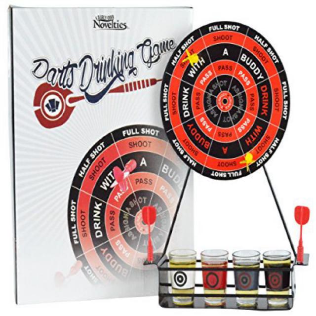 Fairly Odd Novelties FON-10178 Darts Fun Shots Drinking Party Game One Size Black 상당히 이상한 참신 FON-1, 1