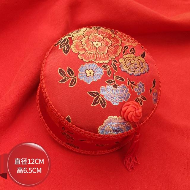 패브릭 수납 원형 바느실가방 바느실케이스 결혼기념일 여성 측 모시다 혼수 퀼트 가정용 봉제 작은 상자 4896423417, 럭셔리핏 (김군 가위 )