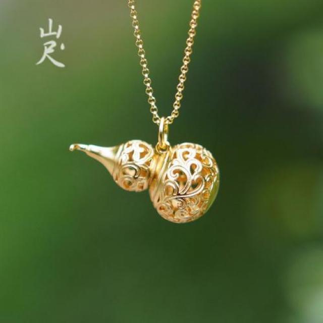 금복 조롱박 향낭 펀칭 목걸이 92 5 여성 사람을 보내다 선물 사악한 세력을 물리치고 평안을 지키다