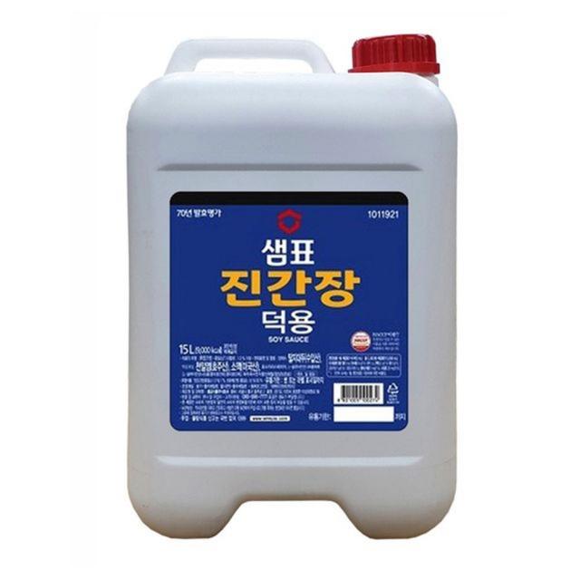 샘표 진간장 15L 말통 대용량 업소용 양념장 소 장류 가공식품 갬표, 1개