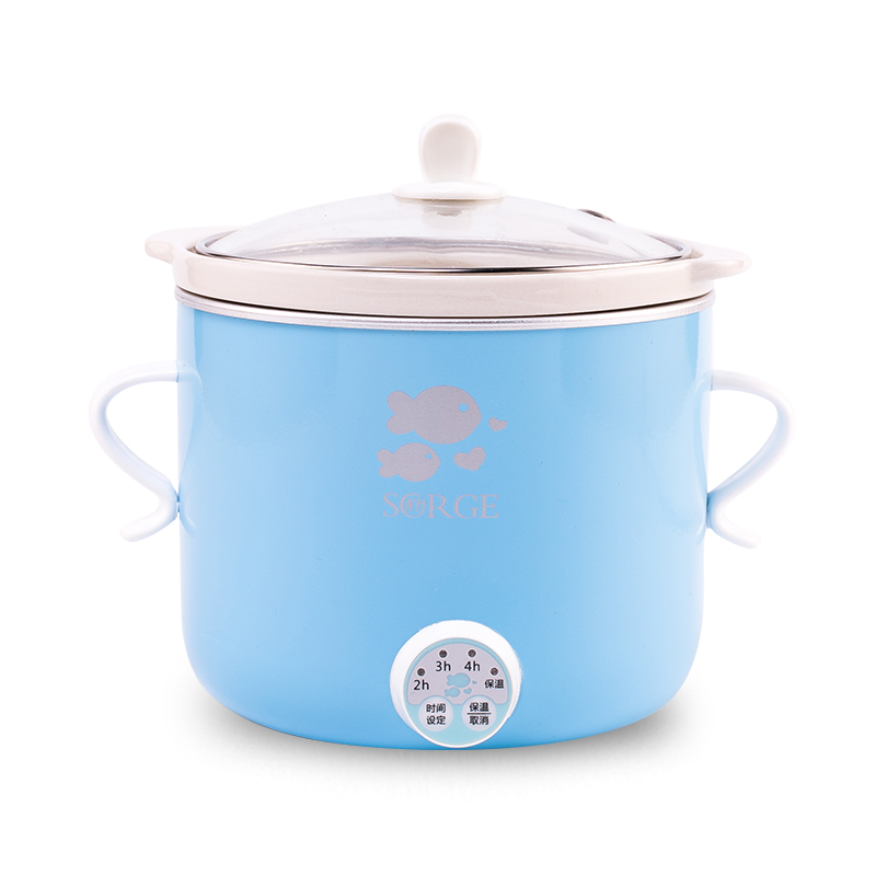곰솥곰솥 수려한 대나무 가정용 고다 느리다 숏 도자기 전기찜 칵테일 죽 끓이기 냄비 뚝배기 BB 이유식 1981353968, 스카이 블루.
