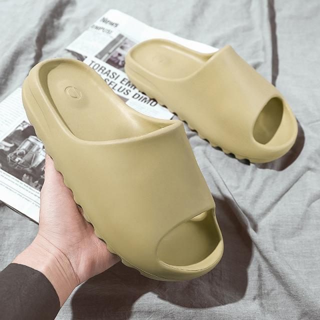 커플샌들 에누리꾼 동일한타입 야자 슬리퍼 slide통굽 미끄럼방지 높이추가 ins커플룩 실외 트렌디한 조리 샌들