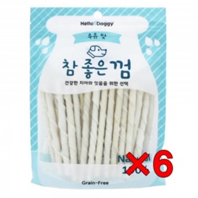 랄랄라펫 강아지스트레스해소 우유스틱 개껌45px6 맛좋은 건치, 1개