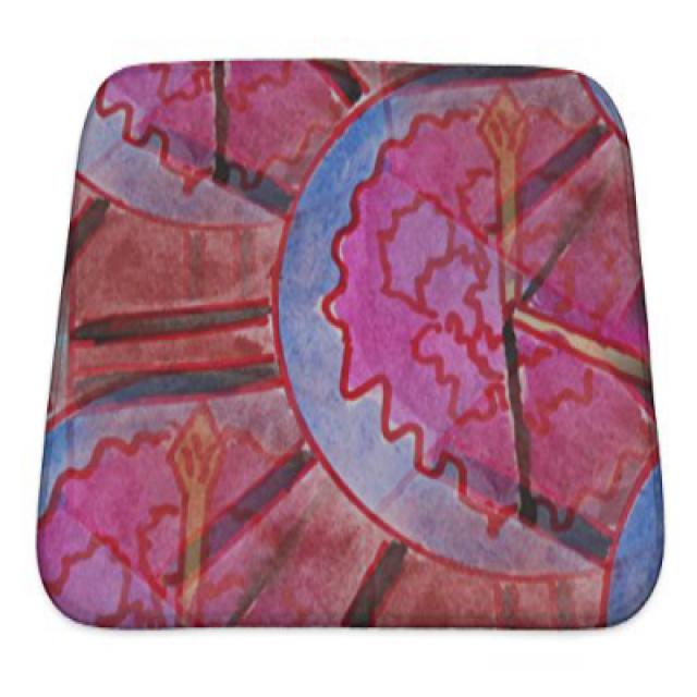 Gear New Blots Red Clock Watercolor Painting Bath Rug Mat No Slip Microfiber Memory Foam 기어 새로운 오점 레, 1