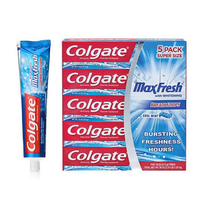 콜게이트 맥스프레시 쿨민트 치약 215g x 5개입, Colgate-MaxFresh-7.6oz-215g-5pk