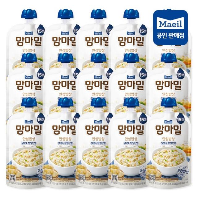 매일유업 맘마밀 안심밥상 닭백숙 찹쌀진밥(140g) x 15팩 (15개월부터~)