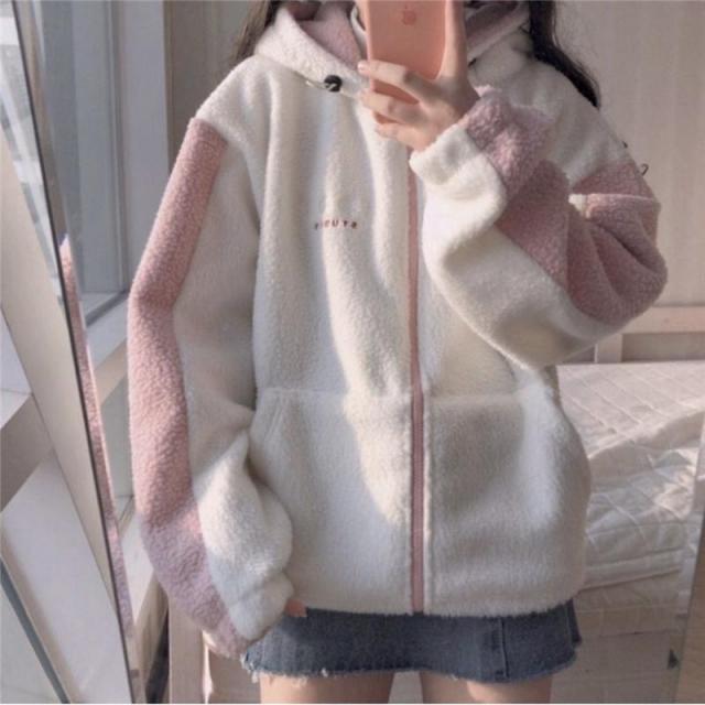 스위티나 여성용 양털 후드집업