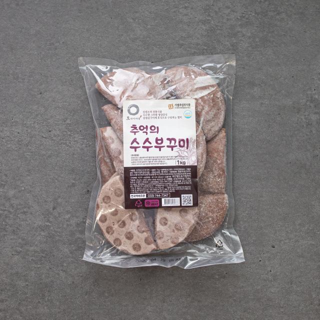 찰 수수부꾸미 420g(6개입) 1kg(13개입) 추억의 맛 강원도의 별미 지짐떡, 찰수수부꾸미 1kg(약13개)