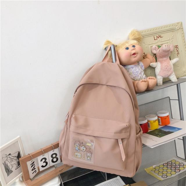 DIRUN KORELAN 일본계 인스 백팩 여 2022 한국판 고등학교 대학생 책가방 여하라주쿠 모리계 순색간백팩을 예약하다.