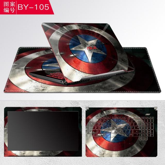 노트북케이스 에이수스 보루 FX80G노트북 스티커 테두리있는 버전 FX63V6FX86F컴퓨터 보호필름 15.6inch풀세트 5FL8000U보호필름, T10-BY-105 동일시 스타일 마우스패드