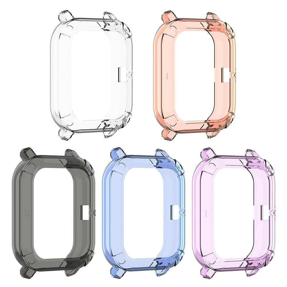 소프트 TPU 하프 프로텍터 쉘 케이스 프레임 교체 단순성 Amazfit GTS Smartwatch 용 스크래치 및 충돌 방지|스마트 액세사리|, 1개, 단일, 파란