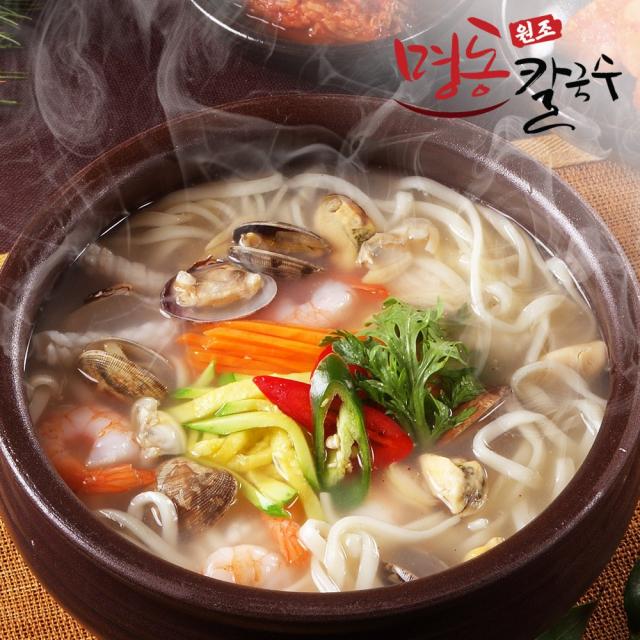 명동칼국수 10인분세트(칼국수면1kg*2팩+진한소스10팩), 10인분
