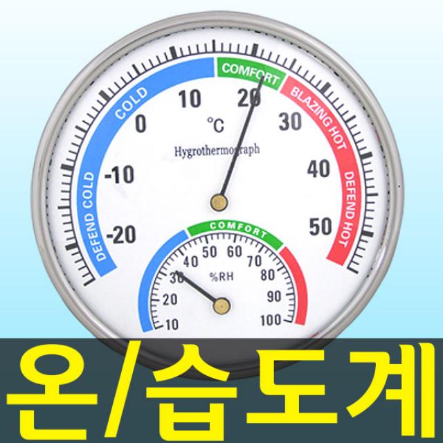 도매짱 아날로그 온습도계 온도계+습도계, 화이트