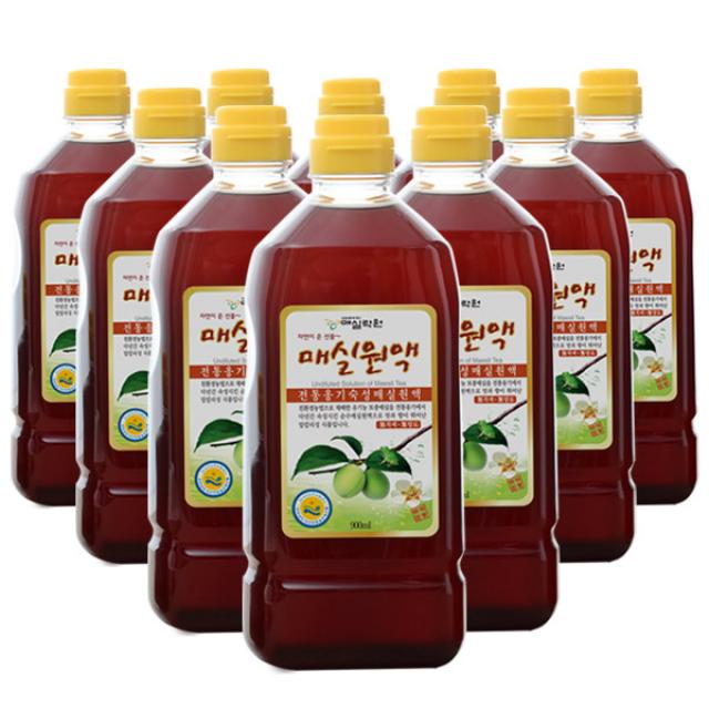 매실락원 유기농 매실 원액 9000ml 매실즙 900ml 10병