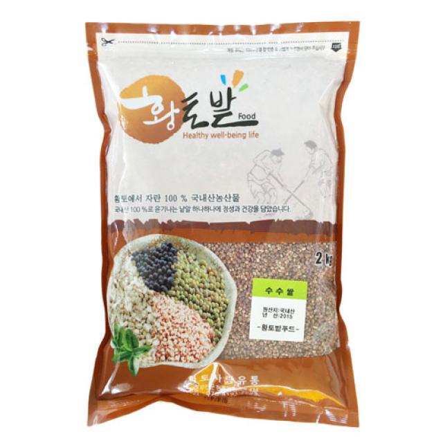 [황토밭푸드] 국내산 100% 찰수수쌀 2kg, 1개