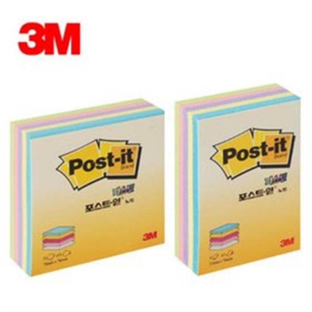 3M 3M/포스트잇/CT-33/CT-32/파스텔큐브/51X76/76X76 일반 포스트잇, CT-33_파스텔5색 76X76mm, 1팩