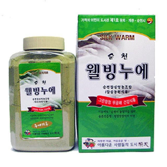 순천잠실영농조합법인] 100%동결(냉동) 누에분말 누에가루, 500g