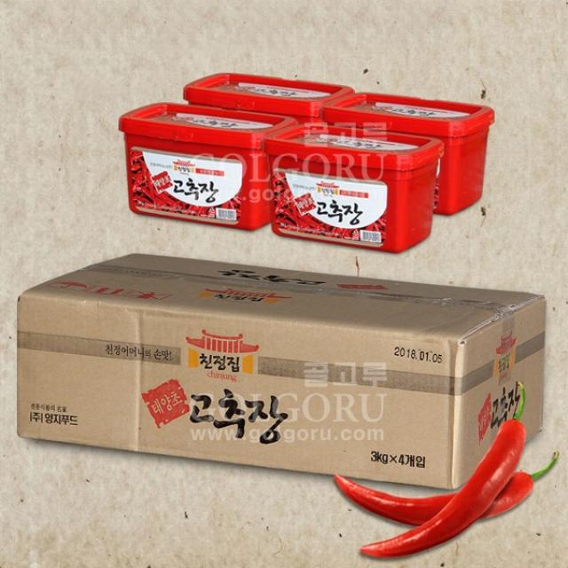 골고루컴 친정집태양초고추장3kg 4개 박스, 3kg, 4개입×1개