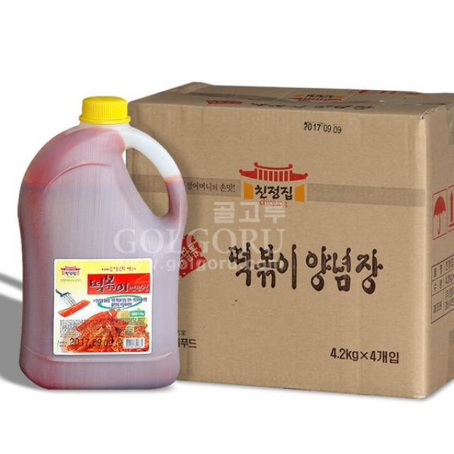 골고루컴 친정집 떡볶이소스4.2kg 4개 박스, 4.2kg, 1개