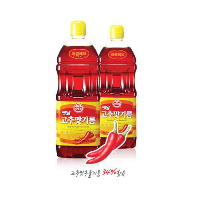 오뚜기 옛날 고추맛기름 1.5L 고추씨기름