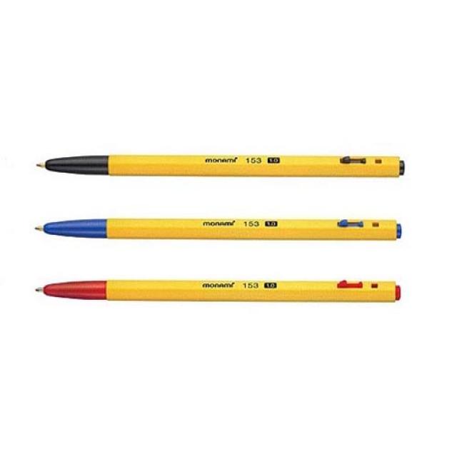 모나미 153볼펜/12개입/1.0mm/흑/청/적-1.0mm, S510171(흑), 1개