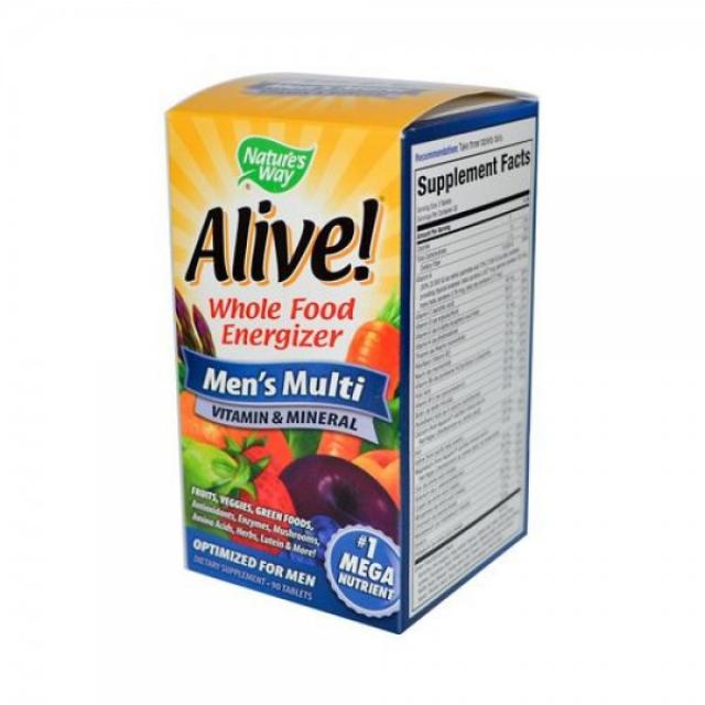 [미국 직구]NATURE'S WAY ALIVE! MEN'S MULTI - 90 TABLETS HGP0957217, 1개