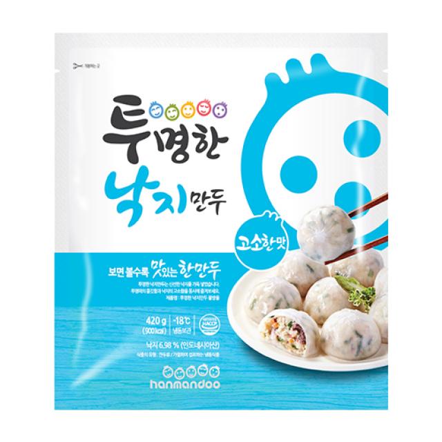 한만두 투명한 낙지만두 물방울, 420g, 1개