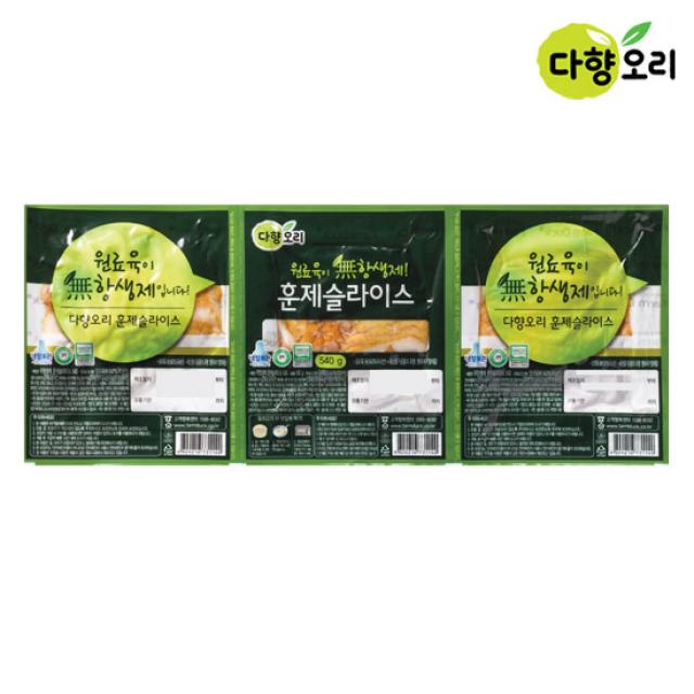 다향오리 무항생제 훈제오리 슬라이스, 540g, 1개