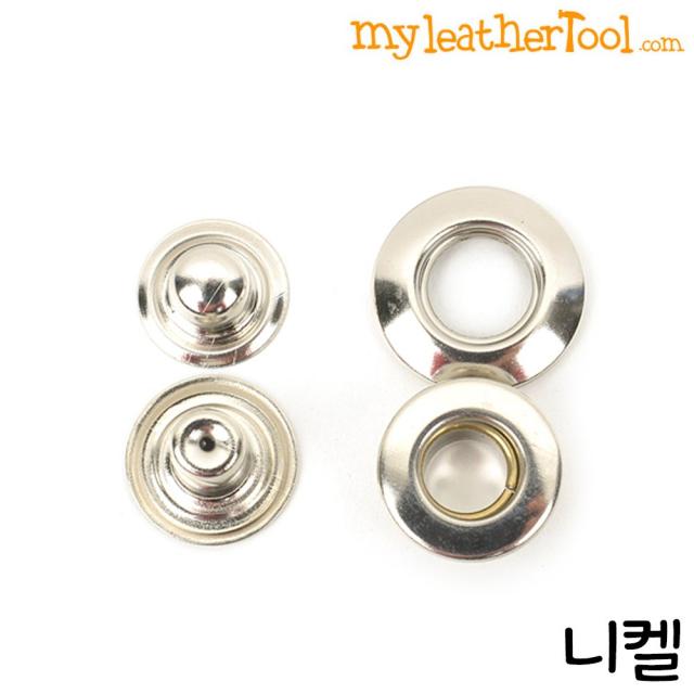 마이레더툴 가죽공예 - 구멍스냅 18mm 결합력 강함 *10개 한세트*, 신주 (자연색)