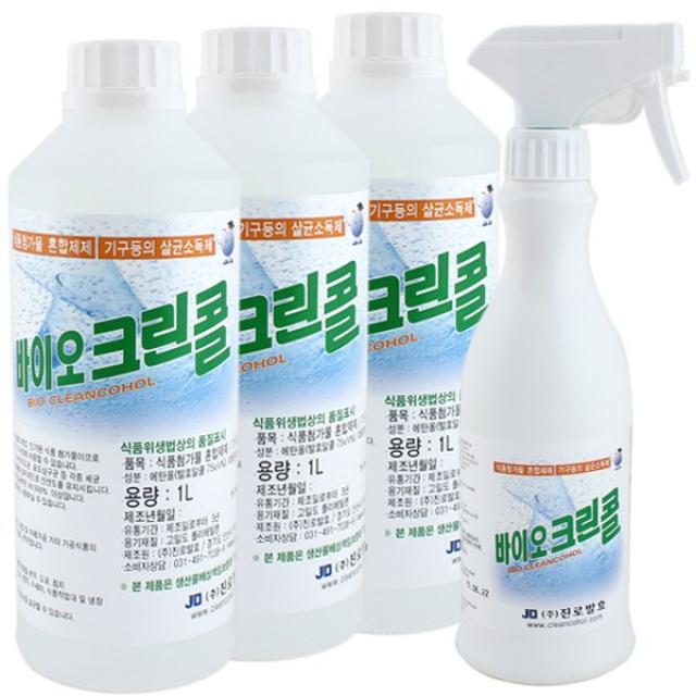 진로발효 곡물발효알콜 바이오크린콜 3450ml 살균제/소독제, 1개